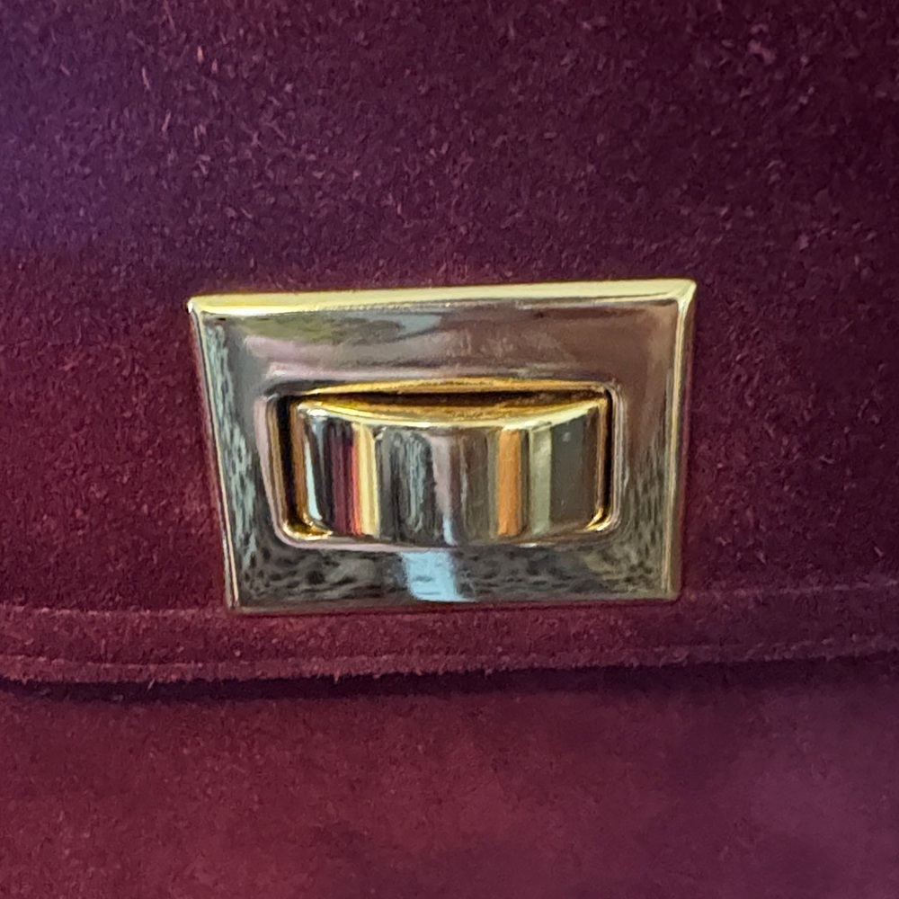 Elegant red wine, suede vintage Frenchy Crossbody Bag - Picture 7 of 11